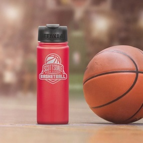 20 oz basketball themed custom water bottle