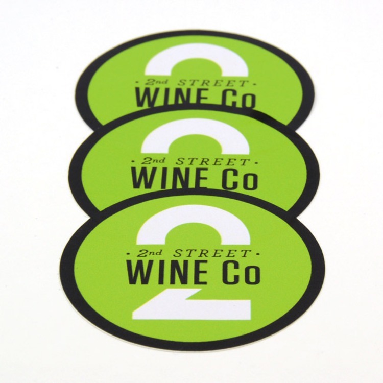 2nd Street Wine Circle Stickers