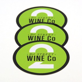 2nd Street Wine Circle Stickers