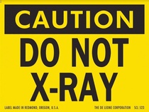 Caution Do Not X-RAY Labels 3" x 4"