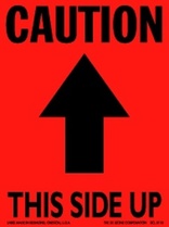 Caution This Side Up Labels 3" x 4"