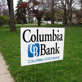 Columbia State Bank Yard Sign