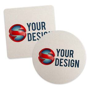 Custom paper coaster examples