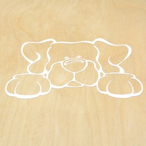 Cute Dog Cut-Out Sticker