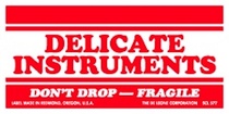 Delicate Instruments Don't Drop Labels 3" x 5"