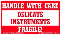 Delicate Instruments, Fragile Labels 3" x 5"