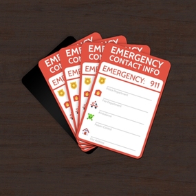 Emergency Numbers Magnet