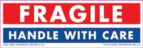 Fragile Handle With Care Labels 1" x 3"