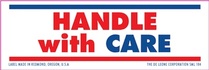 Handle With Care Paper Labels 1" x 3"