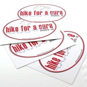 Hike for a Cure Oval Stickers