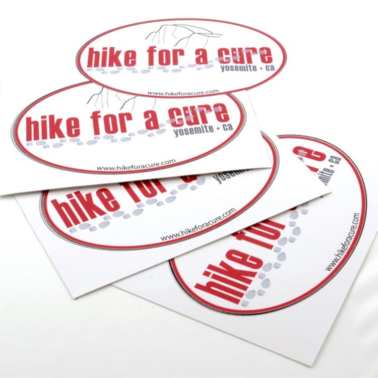 Hike for a Cure Oval Stickers