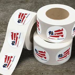 Homes for Heroes Roll Label Stickers