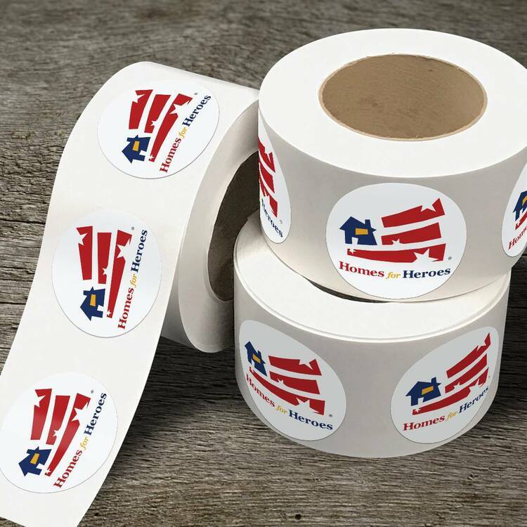 Homes for Heroes Roll Label Stickers