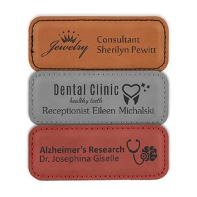 Leather Name Tag Set 4