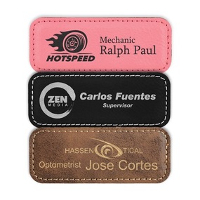 Leather Name Tag Set 5