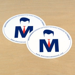 Mister Pompadour Circle Stickers