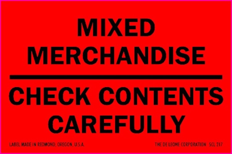 Mixed Merchandise Matte Paper Labels Fluorescent Red Label Size: 2" x 3"  QTY: 1000 