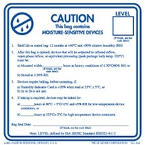 Moisture Sensitive Devices Labels 3" x 3"