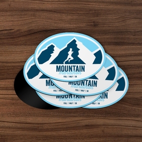 Mountain Marathon Oval Magnet