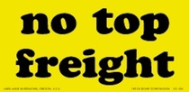 No Top Freight Labels 3" x 5"