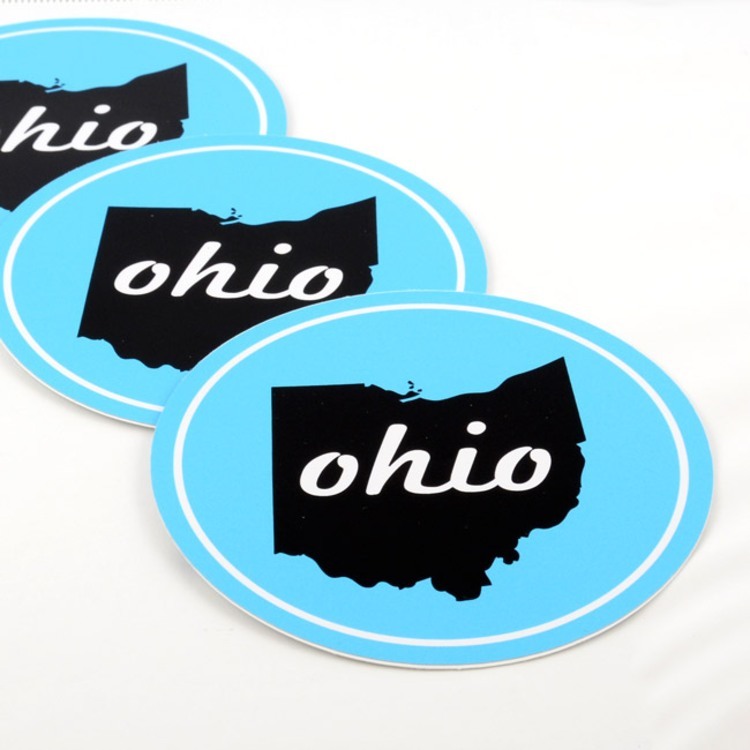 Ohio Circle Stickers