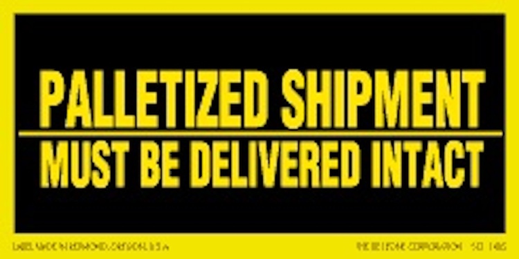 Palletized Shipment Matte Paper Labels Fluorescent Chartreuse Label Size: 3" x 6"  QTY: 1000 