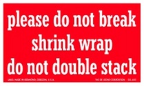 Please Do Not Break Shrink Labels 3" x 5"