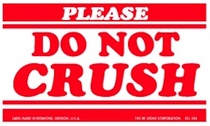 Please Do Not Crush Labels 3" x 5"