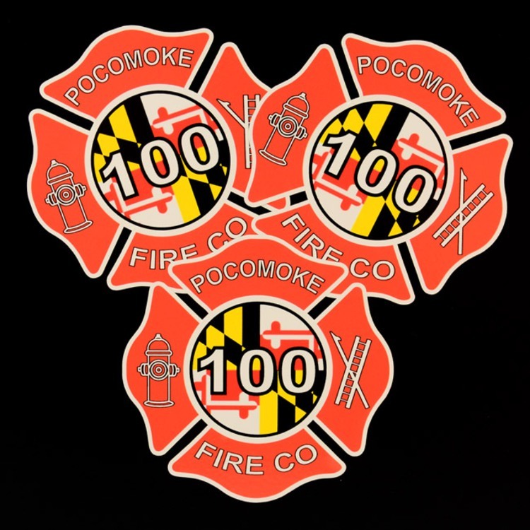 Pokomoke Fire Die-Cut Stickers