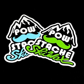 POW Stache Die-Cut Stickers