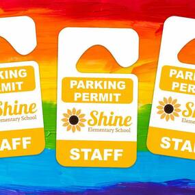 Shine Parking Permit Hang Tag