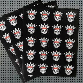 Skull King Tattoo Sticker Sheets