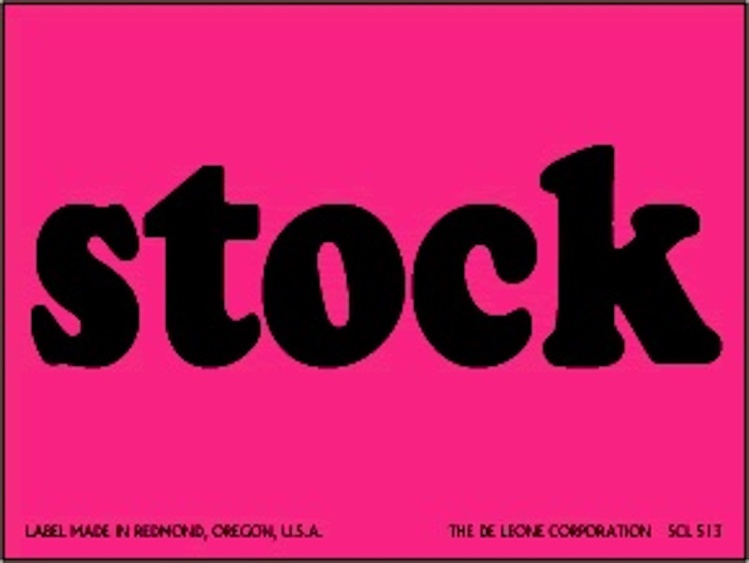 Stock Matte Paper Labels Fluorescent Pink Label Size: 3" x 4"  QTY: 1000 