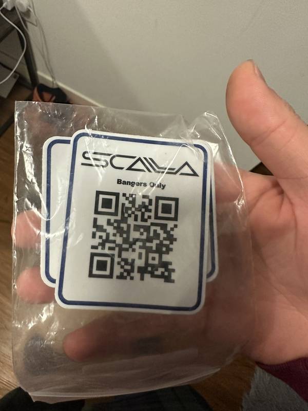 Cameron's photograph of their Custom QR Code Sticker with Your Logo