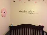 Olive's review of Let Her Sleep Wall Decal