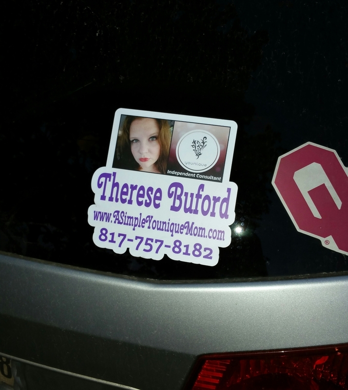 Therese's photograph of their Custom Die Cut Stickers