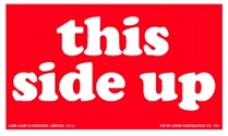 This Side Up Labels Red 3" x 5"