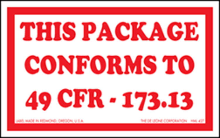 49 CFR Special Handling Paper Labels Red & White Label Size: 2.5" x 4" QTY: 1000 