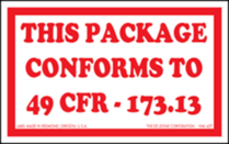 49 CFR Special Handling Labels 2.5" x 4"