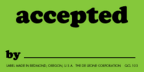 Accepted By Fluorescent Labels 1.25" x 2.5"