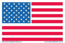 American Flag Paper Labels  2" x 3"