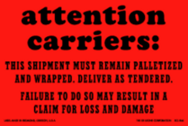 Attention Carriers Labels 4" x 6"