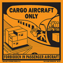 Cargo Aircraft Only Special Handling Vinyl Labels 4.5" x 4.5"