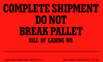 Complete Shipment Labels 3" x 5"