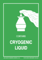 Cryogenic Liquid Special Handling Labels 3"x 4.25"