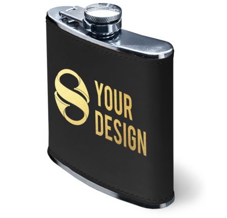 Custom Engraved Leatherette 6 oz Flask