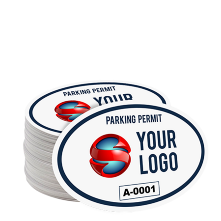 Custom Oval Parking Permit