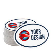 Custom Oval Sticker With Your Text