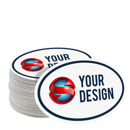 Custom Oval Sticker With Your Text