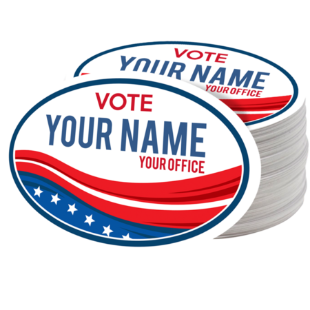 Custom Political Oval Stickers